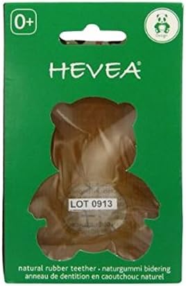 (12 PACK) - Hevea Hevea Panda Natural Rubber Teether | inleSingle | 12 PACK - SUPER SAVER - SAVE MONEY