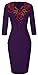 HOMEYEE Women's Vintage Floral 3/4 Sleeve Wedding Party Pencil Dress B330