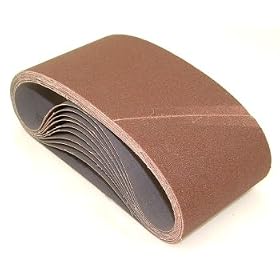 Aluminum Oxide Sanding Belts, 4 by 21, 180 Grit, Pack of 10. by Ace