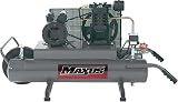 41EEDDZD7CL. SL160  Maxus EX8007 15 Amp 2 Horsepower 8 Gallon Oiled Wheeled Twin Pontoon Compressor