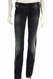 Diesel Women's Black Stretch Distressed Matic Straight Leg Jeans, 25 x 32