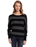 BCBGMAXAZRIA Women's Camille Striped Boat Neck Pullover