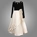 Rare Editions Girls 7-16 IVORY BLACK CAVIAR-BEAD SIDE-DRAPE ROSETTE SATIN OVERLAY Special Occasion W