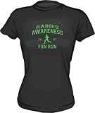 Rabies Awareness Fun Run Womens BABYDOLL T Shirt SMALL thru XL in 8 COLORS