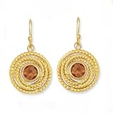 14K Yellow Gold Citrine Dangle Earrings
