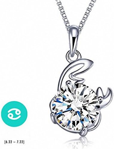 Vintage Crab Mens Titanium Necklace Small Zodiac Christian Long Cancer Pendant Necklace for Lady