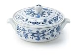 JAPAN BLUE DANUBE COVERED ROUND CASSEROLE - 1.5 QUART CAPACITY