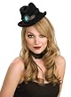 Black Mini Cowboy Hat - Adult Std.