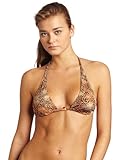 IMAGE OF Calvin Klein Women's Pebble Beach Halter Swimsuit Top, Umber, Small