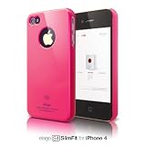 elago S4 Slim Fit Case for AT&T and Verizon iPhone 4 with Logo Protection Film (Hot Pink)