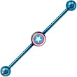Captain America Anodized Industrial Barbell
