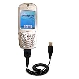 Coiled Power Hot Sync and Charge USB Data Cable w/ Tip Exchange for the HTC Canary - Gomadic Brand