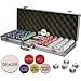 Da Vinci Premium Set Poker Set with Card-Suited Poker Chips, 6 Dealer Buttons, Cards, & Dice
