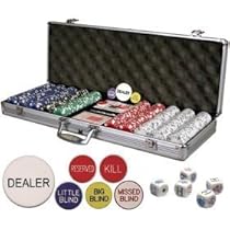 ChipsAndGames Premium Set of 500 11.5 gram Triple Crown Poker Chips w/6 Dealer Buttons & Special Poker Dice