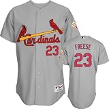 David Freese: St. Louis Cardinals #23 Road Grey Authentic Jersey with World Series Commemorative Patch worn in 2012
