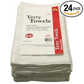 Galaxy Products WT24 Paint Essentials 14-by-17-Inch Terry Towels, White 24-Pack