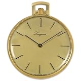 Longines 14kt Gold Mens Vintage Open Face Pocket Watch - 1970's - BRAND NEW