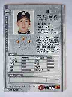 BBH2 白カード 大松 尚逸(ロッテ)