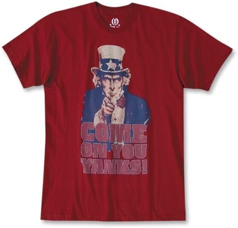 US Soccer Uncle Sam Come On You Yanks Soccer T-shirt, Dark Red, Large