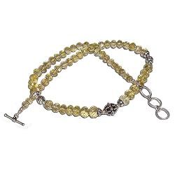 Romantic Valentine Gift Silver Peridot Necklaces 19.5 inches