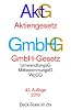 Aktiengesetz · GmbH-Gesetz: mit Umwandlungsgesetz, Wertpapiererwerbs- und Übernahmegesetz, Mitbestimmungsgesetzen: UmwandlungsG, MitbestimmungsG, WpüG, SpruchG