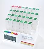 Medcenter Jumbo System Talking Monthly Pill Reminder & Organizer,with Jumbo 31 Daily Pill Cases with Tray and Clock As Pictured