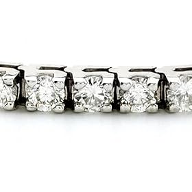 14K White Gold Diamond Bracelet -- 16.50 Ct. VS1-VS2 GH