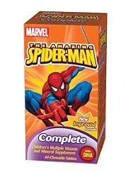 Spiderman Complete Kids Marvel Chewable Tablets (3 Comics Free) - 60 Tablets