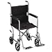 Nova Ortho-Med 307 Steel Transport Chair - Chrome (17")