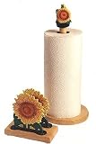 Cast Iron and Birch SunFlower Paper Towel + Napkin Holder Combo