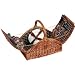 Whitney Design ML-2660 Woven-Willow Square-Shaped 4-Person Picnic-Basket Set