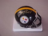 Santonio Holmes Hand Signed Autographed Pittsburgh Steelers Riddell Football Mini Helmet