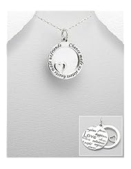 Message Pendant Necklace In 92.5 Sterling Silver