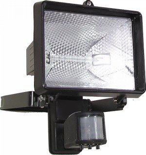 Halogen-Außenstrahler McShine „HAS-500se“, 230V, 500W, schwarz, mit Bewegungsmel