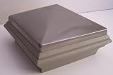 Stainless Pyramid Composite Gray 4 5/8" Decorative Post Cap Stainless Pyramid Composite Gray 4 5/8" Decorative Post Cap