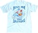 Superman Kiss Me I Have Super Powers Light Blue Tee T-Shirt