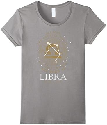 Women's Libra T-shirt , All men are created equal Only the best are  Medium Slate