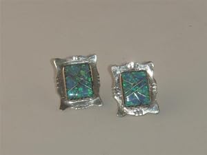 Navajo Indian Jewelry Opal Earrings - ER-0036