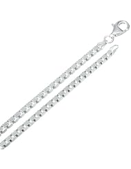 3MM Thick - Box Link Chain Necklace/Bracelet - Genuine .925 Solid Sterling Silver