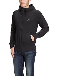 Nike Mens Black 445202 Hooded Zip Sweatshirt Hoody Size XL