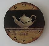 Kitchen & Housewares : French Shabby Chic 'Teatime' Wall Clock. Would make a lovely gift