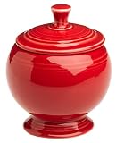Fiestaware Scarlet 498 9-Ounce Covered Sugar Bowl