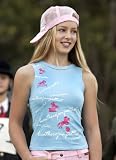 Been there, jumped that  sleeveless tee, Aqua, size 12
