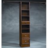 Lancster Cherry Narrow Closet Organizer Coach Cherry Finish ~ Sauder