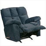 Pegasus Velvet Chaise Rocker Recliner Color: Midnight