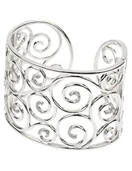 925 Sterling Silver Diamond Cuff Bracelet