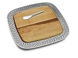 Wilton Armetale 377584 Laurelberry Square Serving Tray with Cheeseboard 14-in.