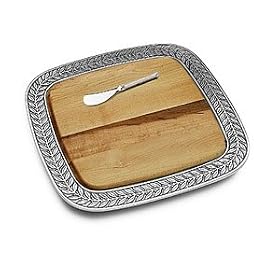 Wilton Armetale 377584 Laurelberry Square Serving Tray with Cheeseboard 14-in. by Wilton Armetale