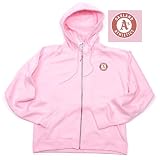 Oakland Athletics MLB Hoody Full Zip Hooded Sweatshirt For Women (Pink)