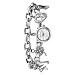 AK Anne Klein Women's  10-7605CHRM Swarovski&reg; Crystal Silver-Tone Charm Bracelet Watch
